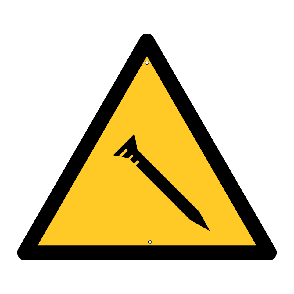 Warning sharp tool hazard