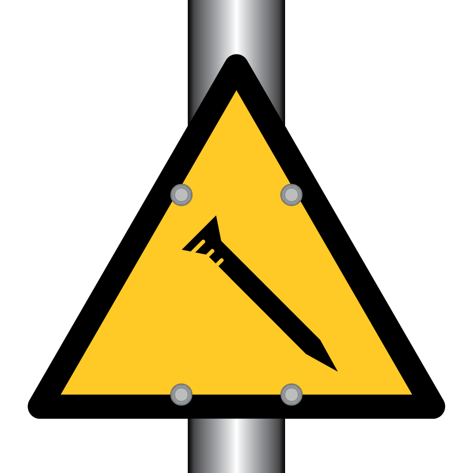Warning sharp tool hazard