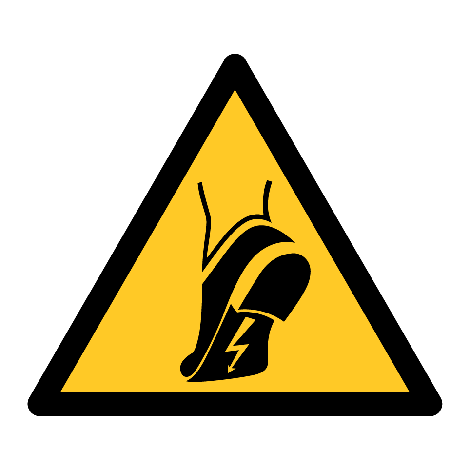 Warning electrostatic discharge risk (footwear)