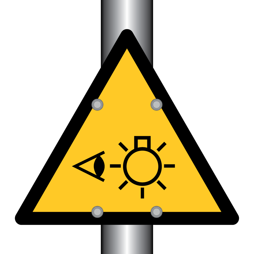 Warning optical radiation hazard