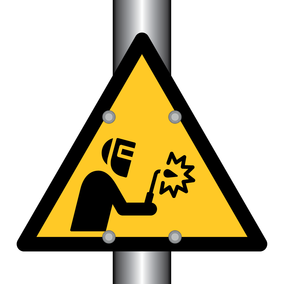 Warning welding hazard