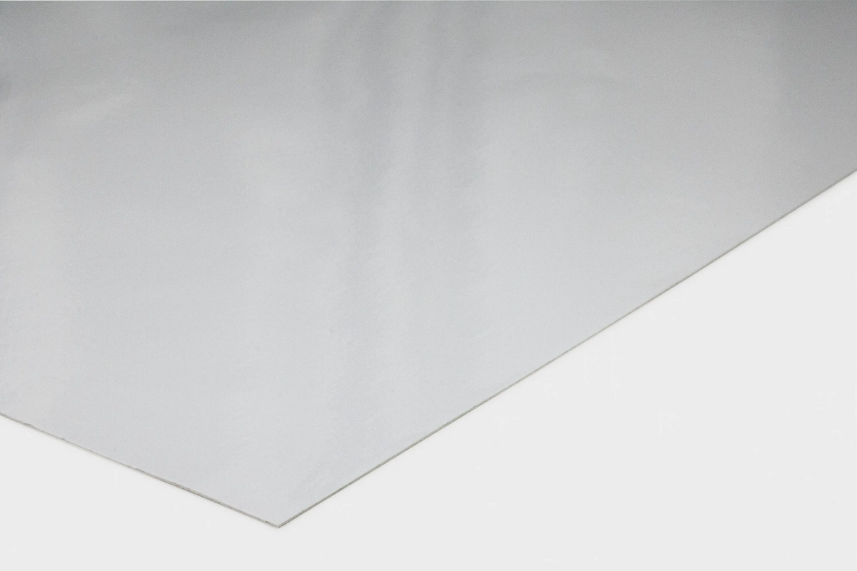 Self-adhesive vinyl sticker material, close-up of the corner